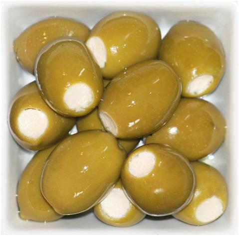 OLIVES GREEN STUFFED WITH FETA CHEESE