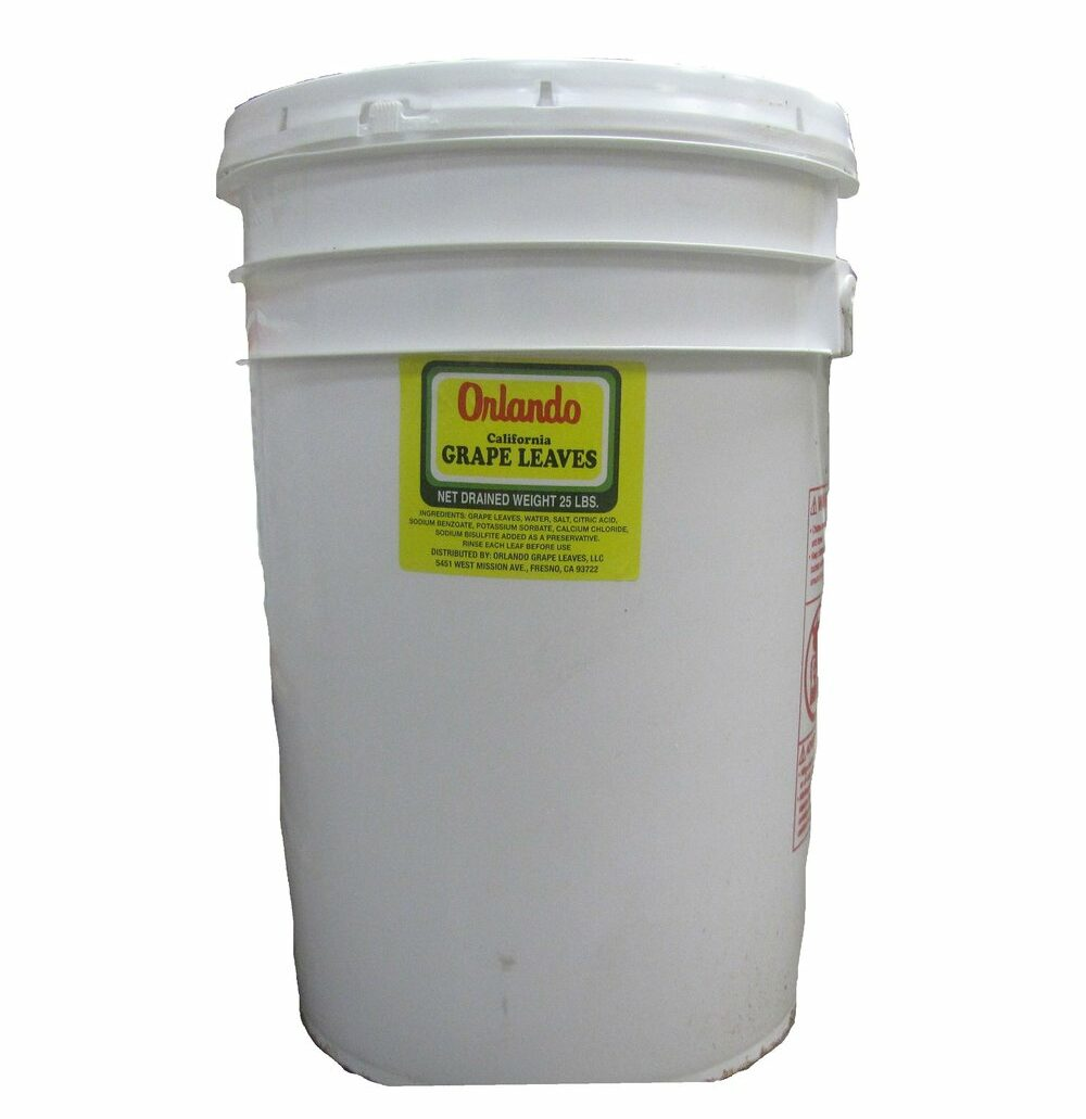 GRAPE LEAVES IN BRINE BUCKET