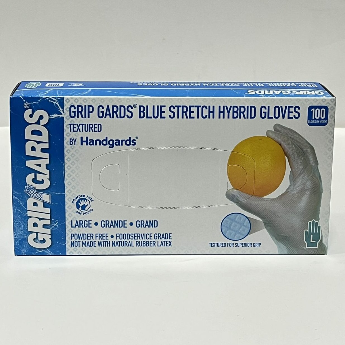 DISPOSABLE GLOVES BLUE STRETCH HYBRID LARGE