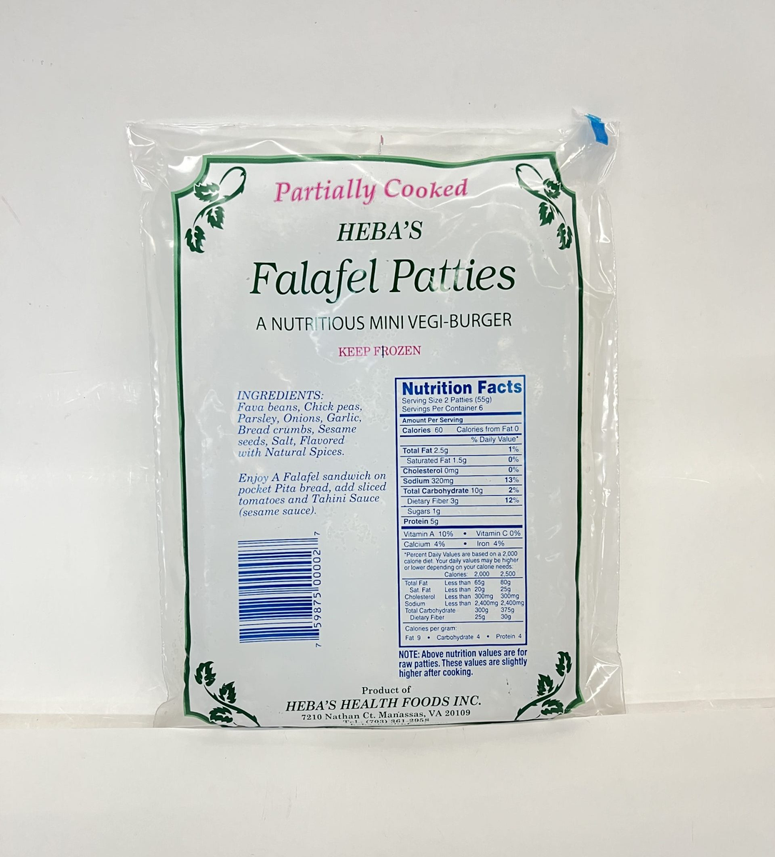 FALAFEL PATTIES HALF COOKED