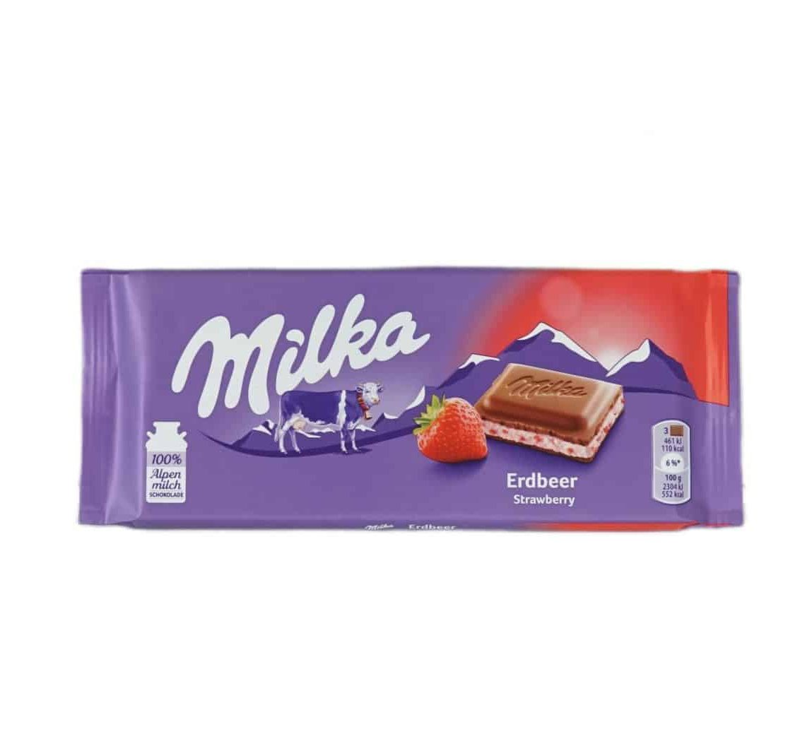 MILKA CHOCOLATE STRAWBERRY BAR  100GR