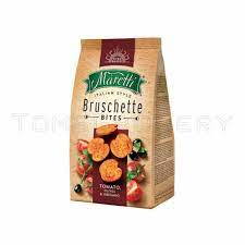 OVEN BAKED BRUSCHET TETOMATO OLIVES CHIPS 