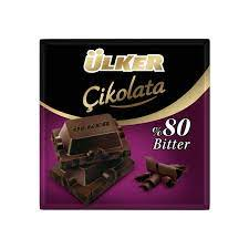 ULKER CHOCOLATE BITTER %80 COCOA 60GR