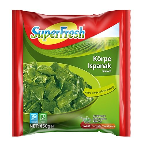 SUPERFRESH SPINACH CUT LEAF 450GR