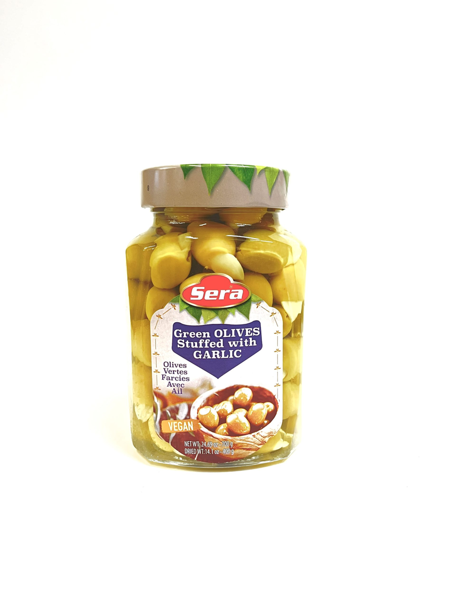 OLIVES GREEN STUFFED WITH GARLIC