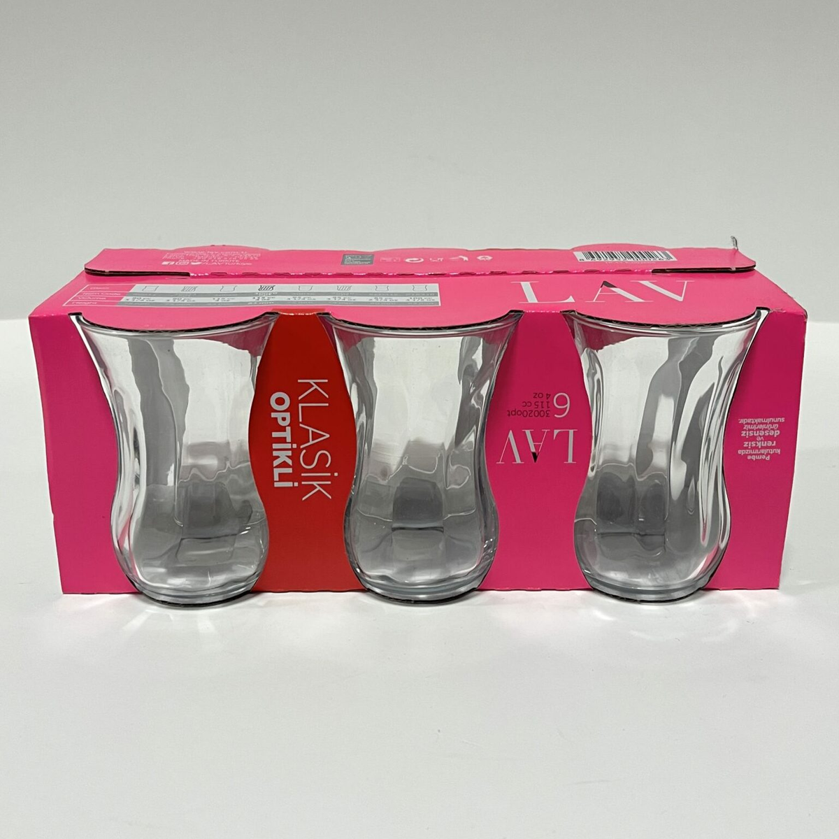 GLASS CUPS TURKISH TEA CLEAR PLAIN