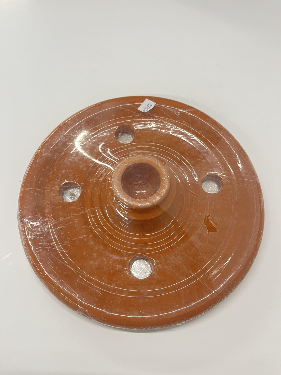 DOLMA LID GLAZED WEIGHTED PLATE MEDIUM  22CM