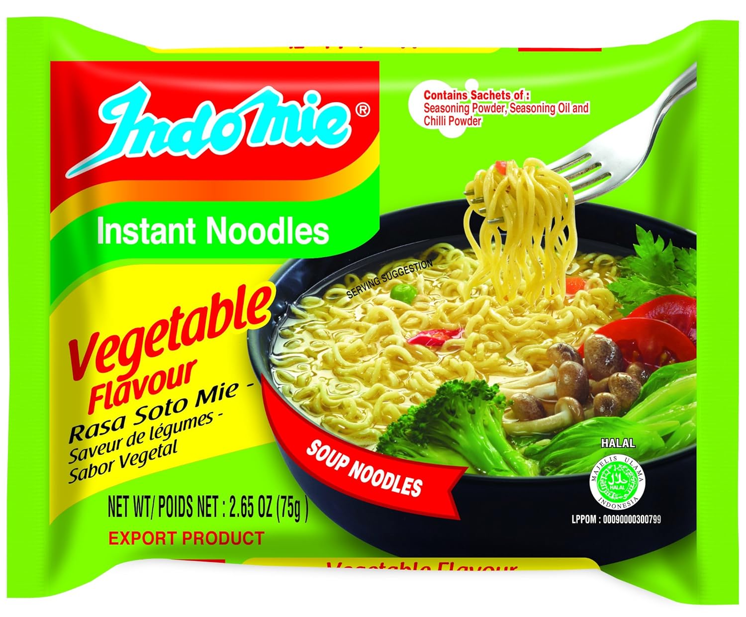 SOUP NOODLE INSTANT VEGETABLE FLAVOUR
