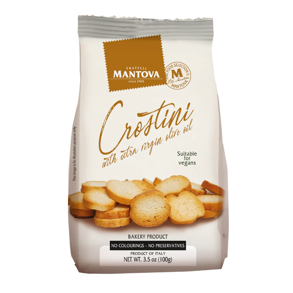 CRACKER TOAST CROSTINI WITH EXTRA VIRGIN OLIVE OIL 