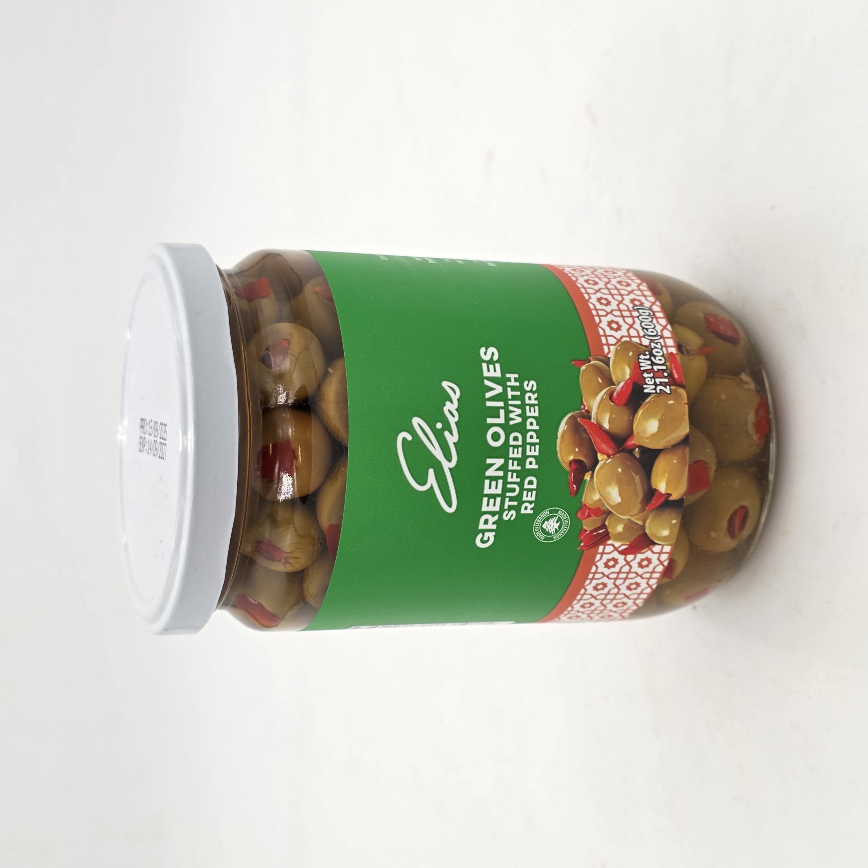 OLIVES GREEN STUFFED WITH RED PEPPER